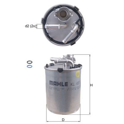 Filtre à carburant KL497D NAGARES