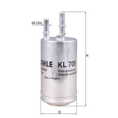 Filtre à carburant KL705 NAGARES