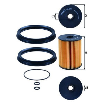 Filtre à carburant KX504D NAGARES