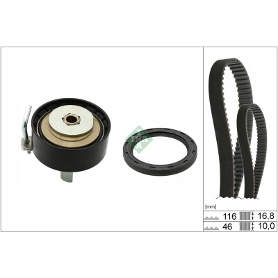 Kit de courroie crantée 530096110 INA