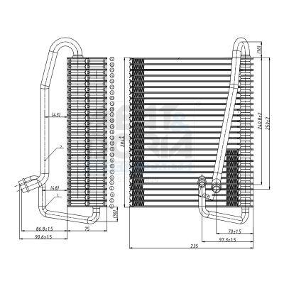 Évaporateur climatisation 997068 MEAT & DORIA