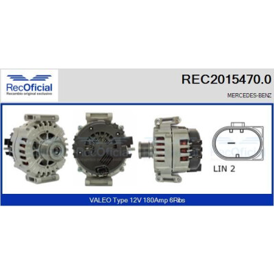 Alternateur REC20154700 RECOFICIAL