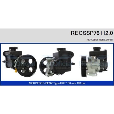Pompe hydraulique, direction RECSSP761120 RECOFICIAL