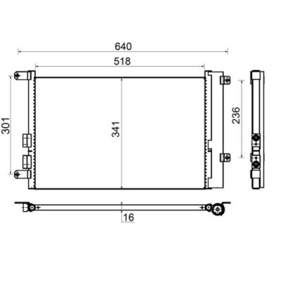 Condenseur, climatisation AC401000S NAGARES