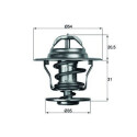 Thermostat, liquide de refroidissement TX1371D NAGARES