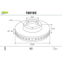 Disque de frein 186185 VALEO
