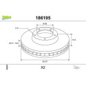 Disque de frein 186195 VALEO