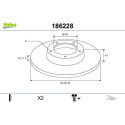 Disque de frein 186228 VALEO