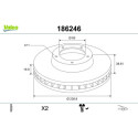 Disque de frein 186246 VALEO