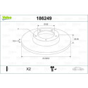 Disque de frein 186249 VALEO