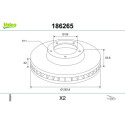 Disque de frein 186265 VALEO