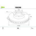 Disque de frein 186266 VALEO