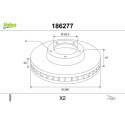 Disque de frein 186277 VALEO