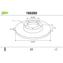 Disque de frein 186288 VALEO