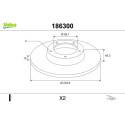 Disque de frein 186300 VALEO