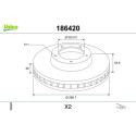 Disque de frein 186420 VALEO