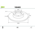 Disque de frein 186469 VALEO
