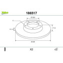 Disque de frein 186517 VALEO