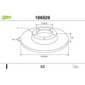 Disque de frein 186529 VALEO