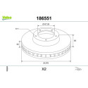 Disque de frein 186551 VALEO