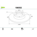 Disque de frein 186552 VALEO