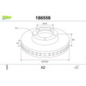 Disque de frein 186559 VALEO