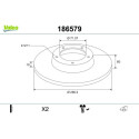 Disque de frein 186579 VALEO