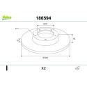 Disque de frein 186594 VALEO