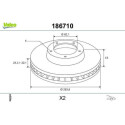 Disque de frein 186710 VALEO