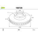 Disque de frein 186728 VALEO