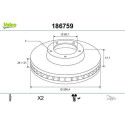 Disque de frein 186759 VALEO