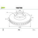 Disque de frein 186790 VALEO