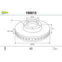 Disque de frein 186815 VALEO