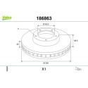 Disque de frein 186863 VALEO