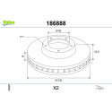 Disque de frein 186888 VALEO