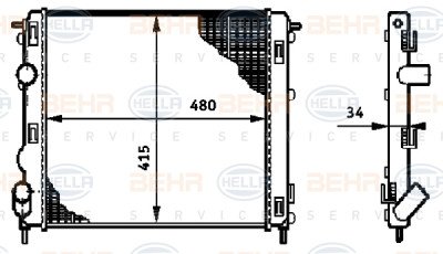 Radiateur, refroidissement du moteur